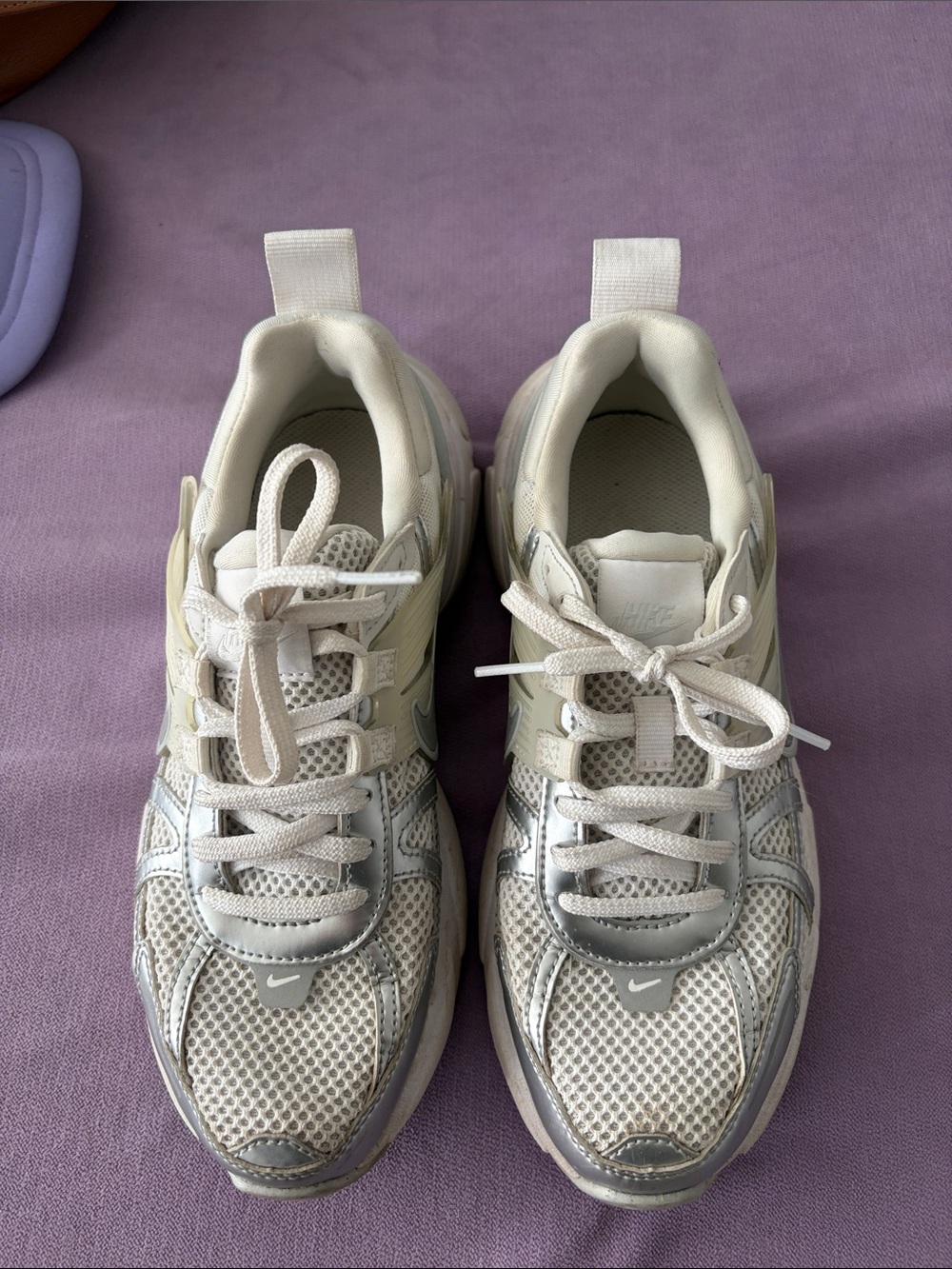 Nike White and Silver V2K